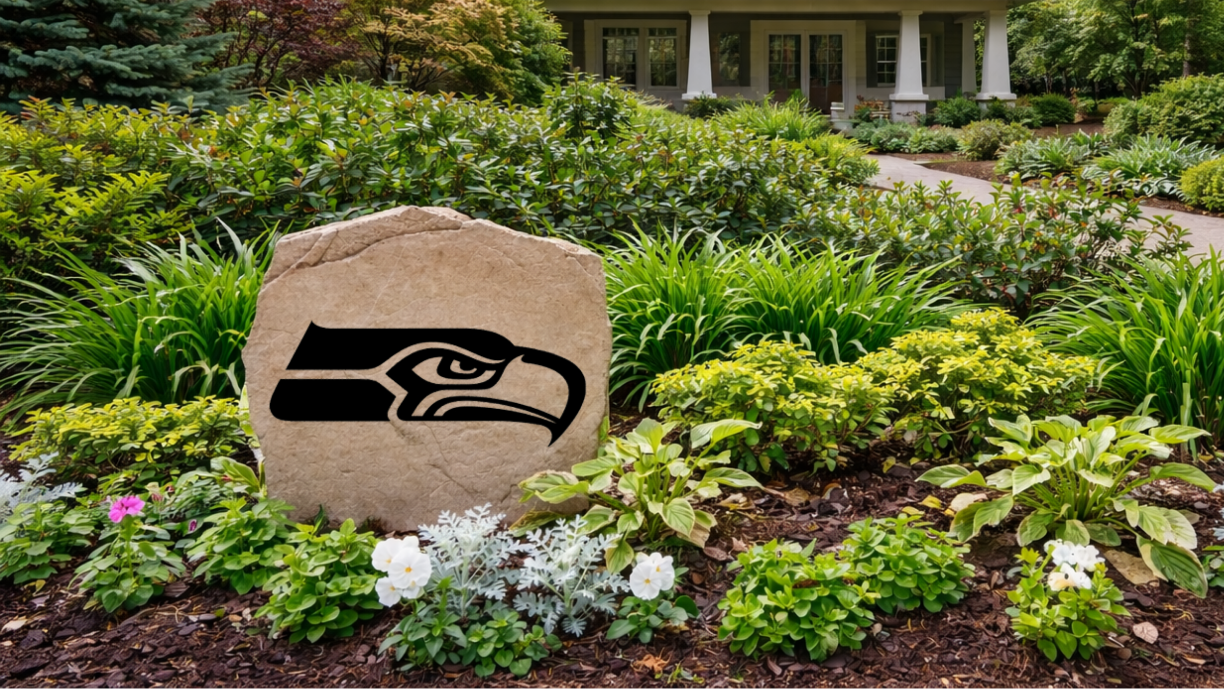 Seattle Seahawks Personalized Lawn Decor – Design A Stone