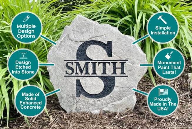 High-quality, durable personalized garden stones, names stones and ...