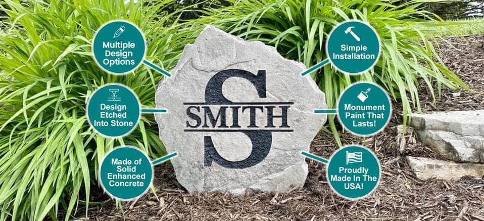 High-quality, durable personalized garden stones, names stones and ...