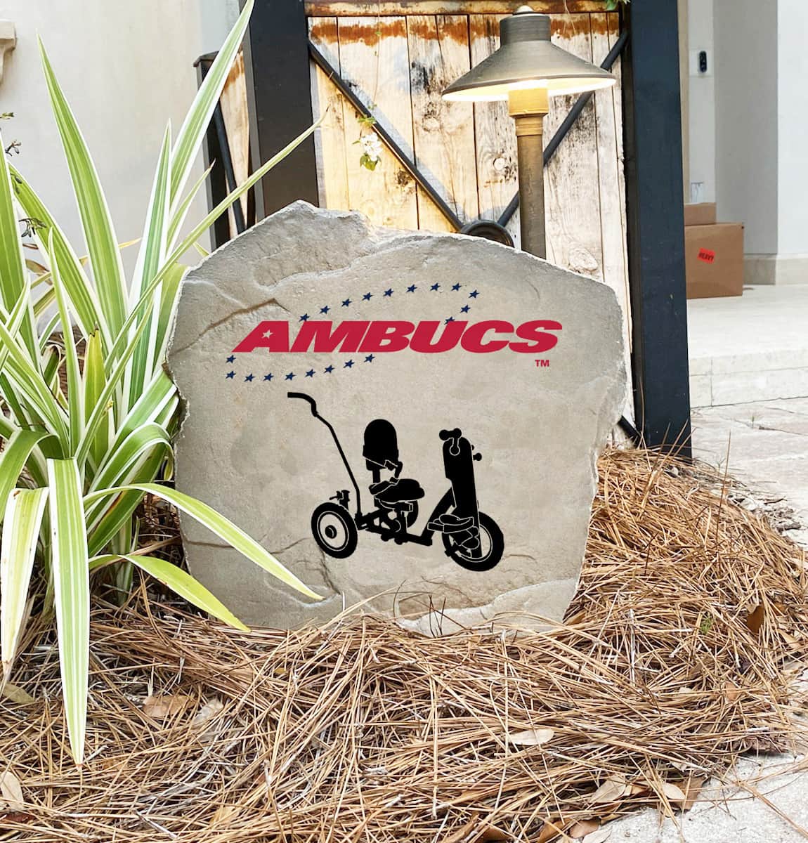 Ambucs Flag Tricycle Stone