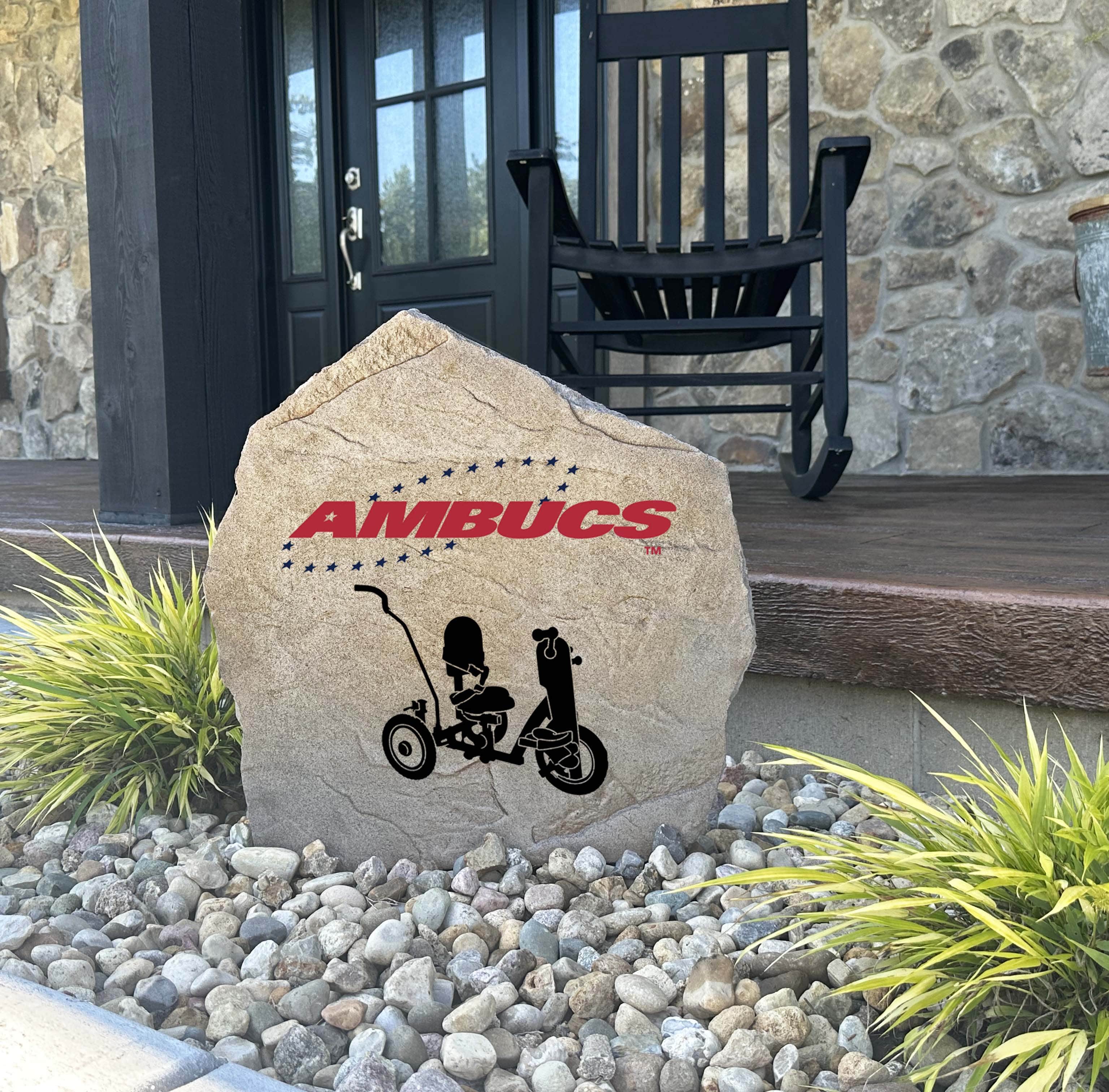 Ambucs Flag Tricycle Stone