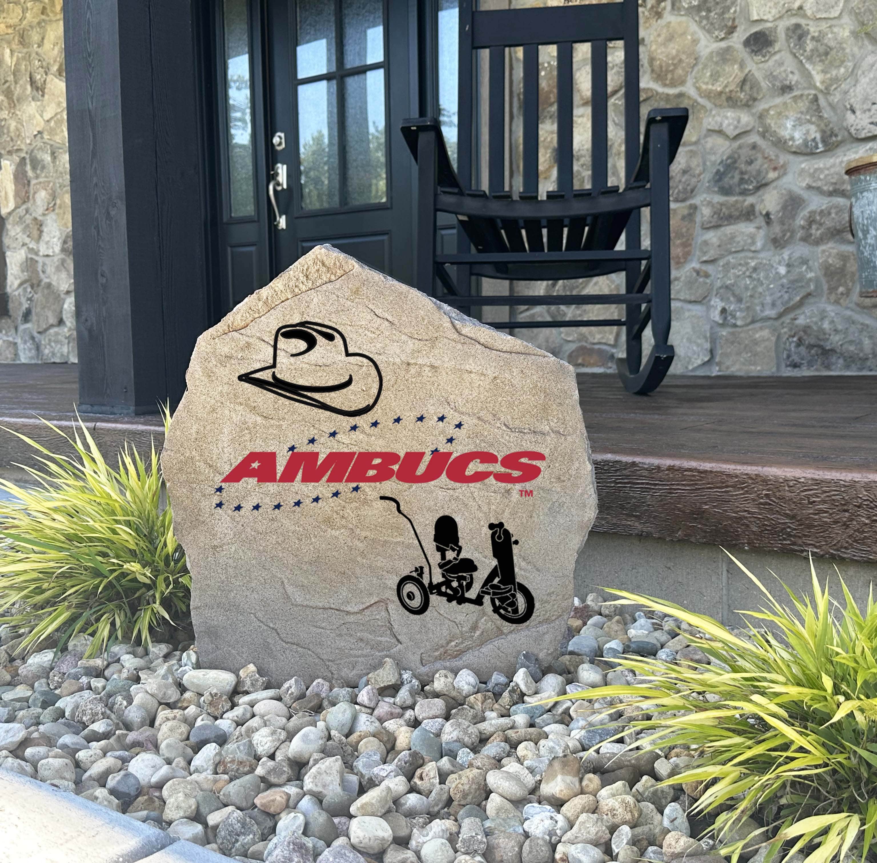 Ambucs Flag Hat Trike Stone