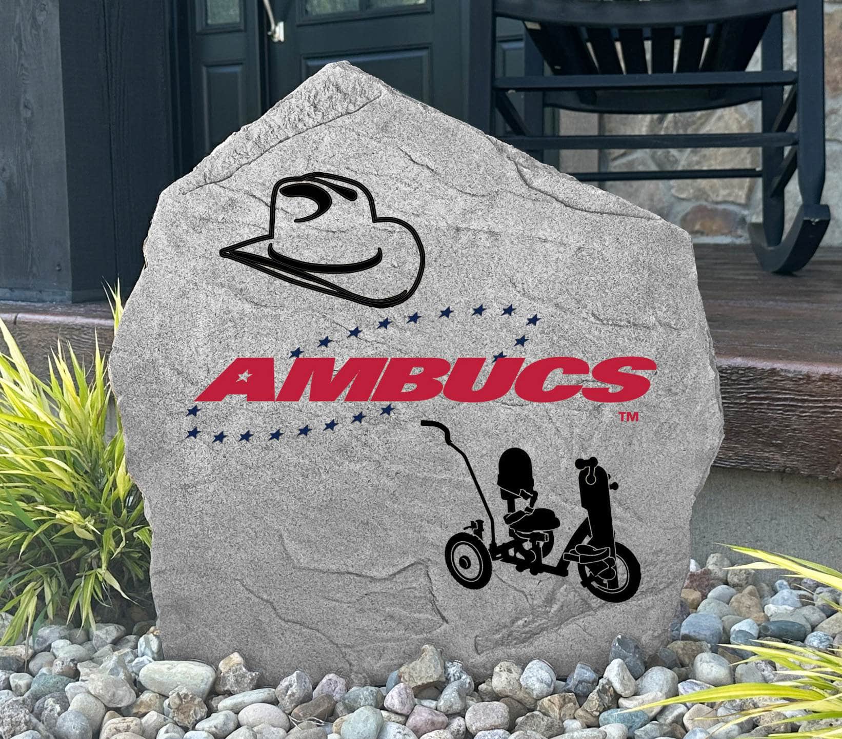 Ambucs Flag Hat Trike Stone