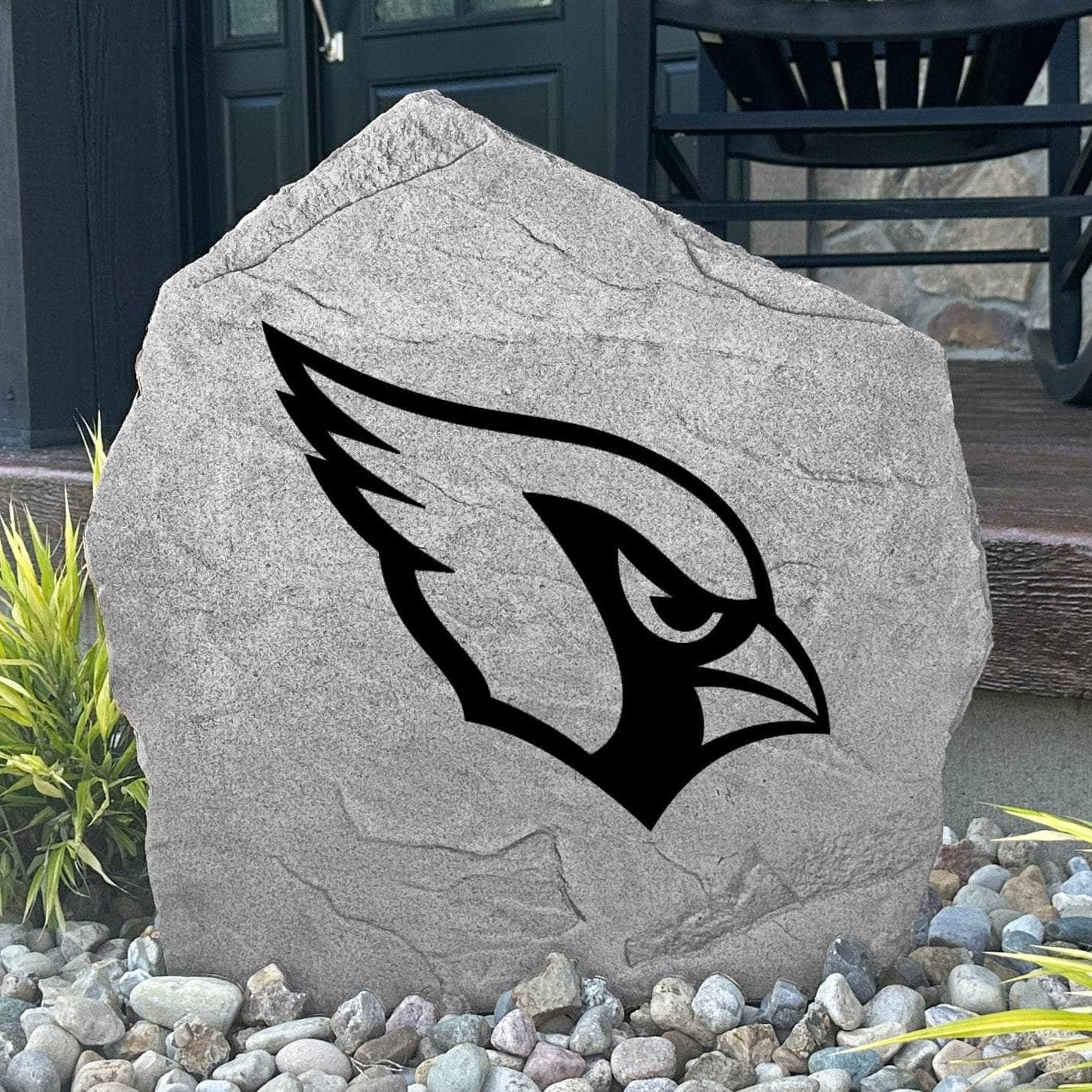 Show your Cardinals spirit with a handcrafted Arizona Cardinals Logo Stone featuring officially licensed NFL artwork. Designed to enhance flower beds, entryways, backyard entertaining spaces, and outdoor living areas.