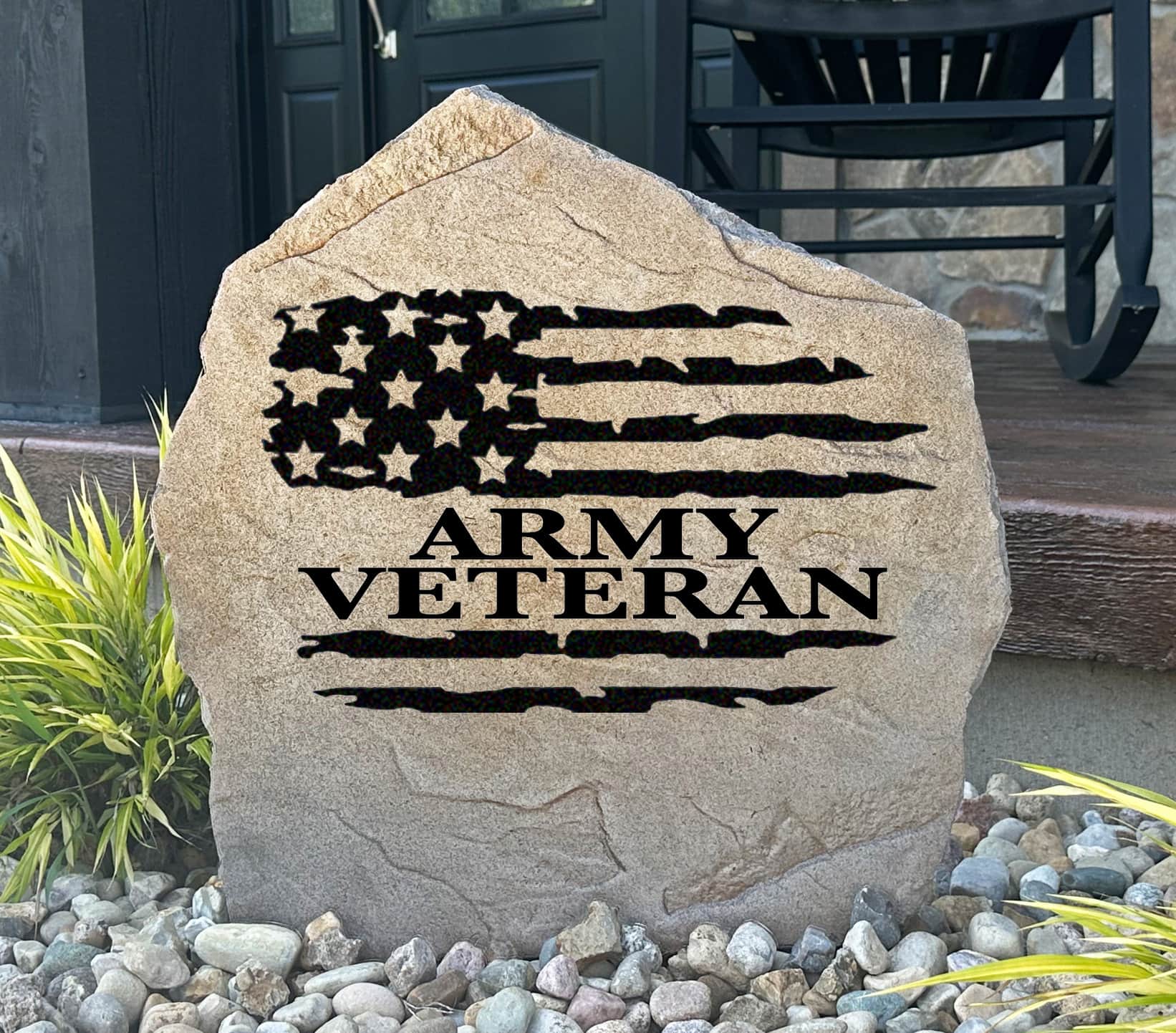 Veteran Flag Stone