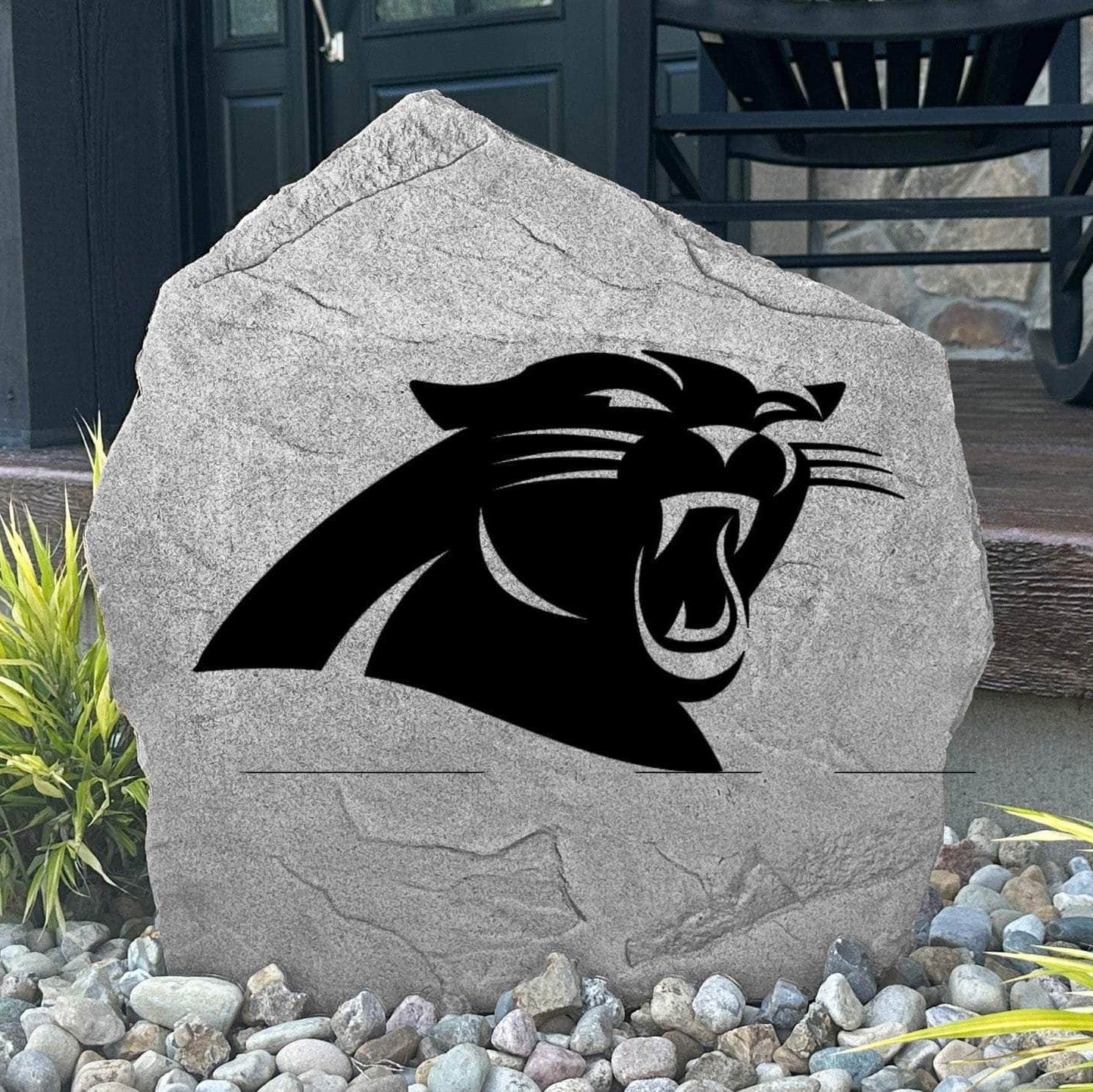Show your team pride with a handcrafted Carolina Panthers Logo Stone featuring officially licensed NFL artwork. Designed to complement flower beds, entryways, and backyard entertaining spaces.
