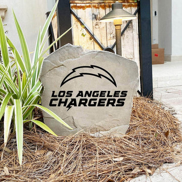Engraved Los Angeles Chargers Logo Stone featuring the official Chargers emblem, bringing football pride and timeless style to walkways, landscape beds, patios, and outdoor gathering areas.