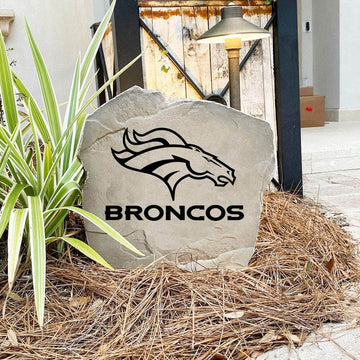 Engraved Denver Broncos Logo Stone featuring the official Broncos emblem, bringing football pride and timeless style to walkways, landscape beds, patios, and outdoor gathering areas.