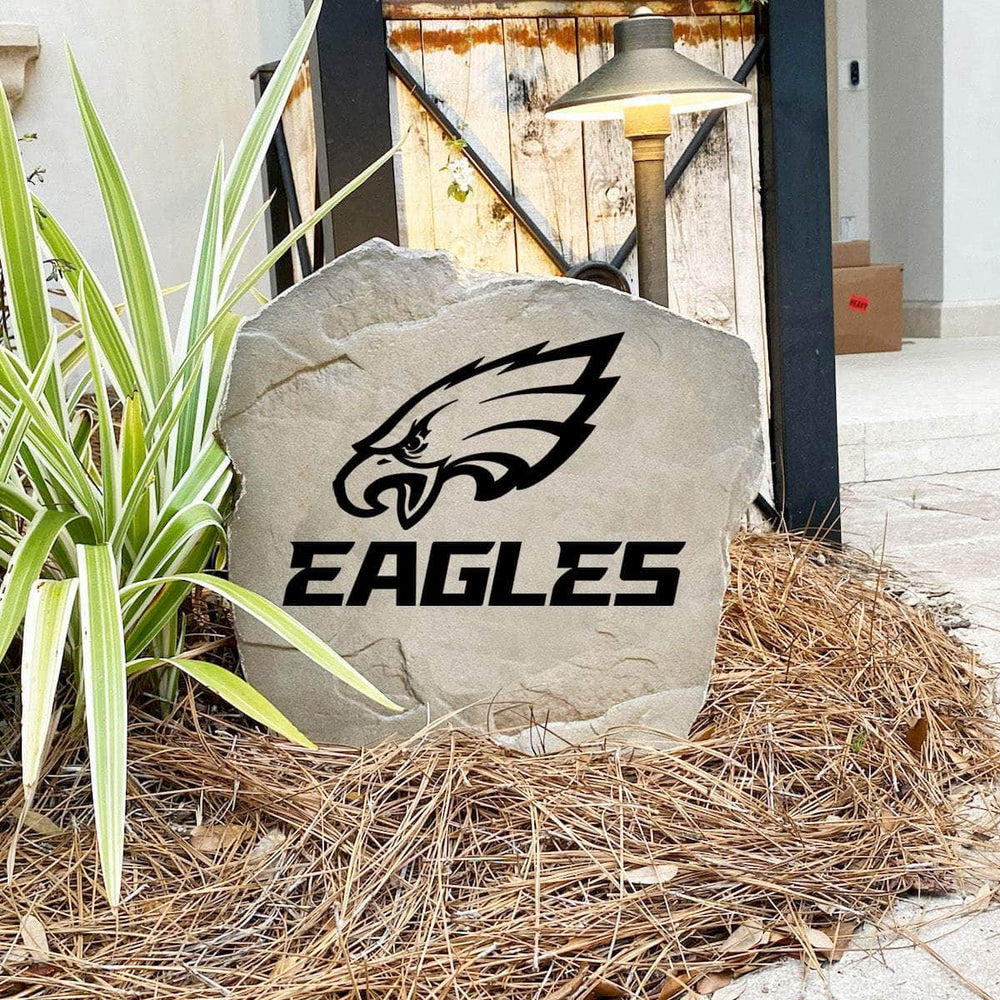 Engraved Philadelphia Eagles Logo Stone featuring the official Eagles emblem, bringing football pride and timeless style to walkways, landscape beds, patios, and outdoor gathering areas.