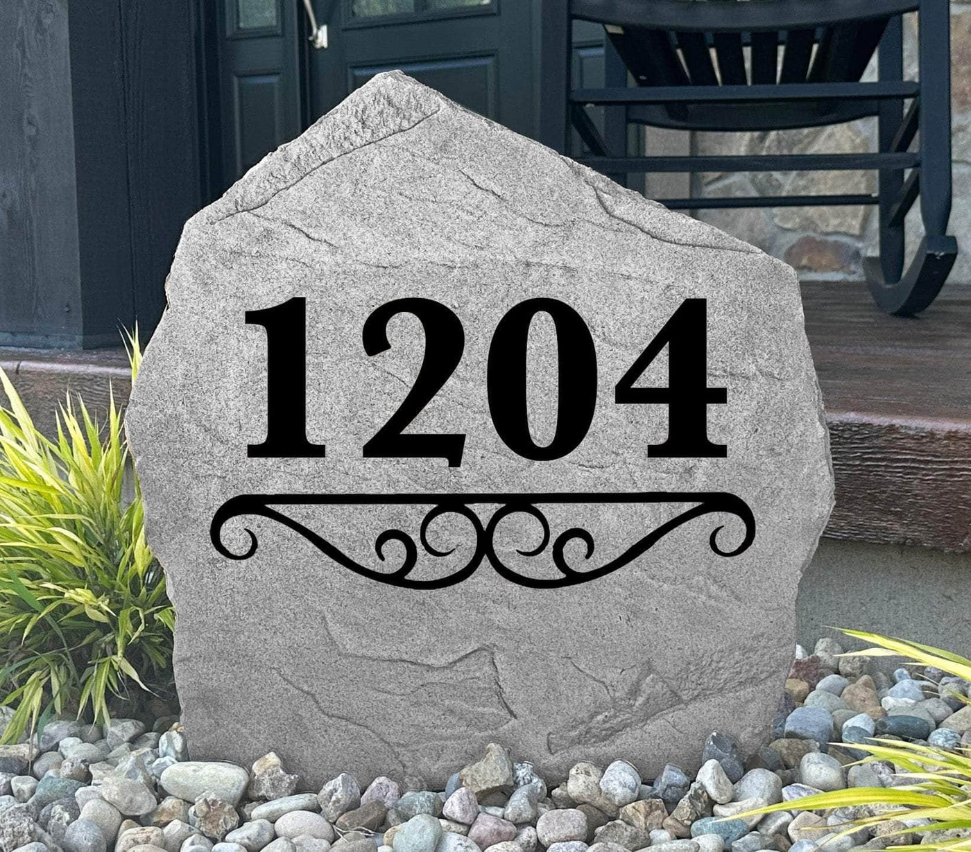 Personalized Address Number rock, perfect for entryway, porch, or landscaping