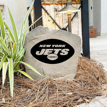 Engraved New York Jets Logo Stone featuring the official Jets emblem, bringing football pride and timeless style to walkways, landscape beds, patios, and outdoor gathering areas.