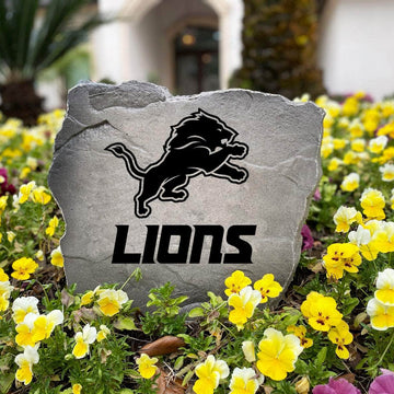 Officially licensed Detroit Lions Logo Stone handcrafted in the USA with detailed team engraving and weather-resistant durability. Available in Sandstone and Greystone finishes, this decorative garden stone enhances outdoor spaces with lasting beauty and Lions spirit.