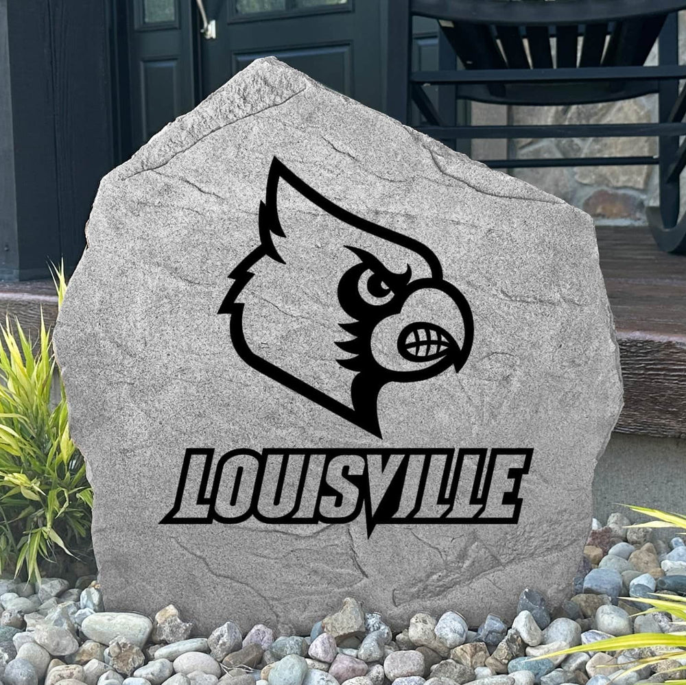 Celebrate your favorite college team with a University of Louisville Logo Stone showcasing officially licensed Cardinals artwork. Perfect for flower beds, outdoor living spaces, porches, and landscaped yards.