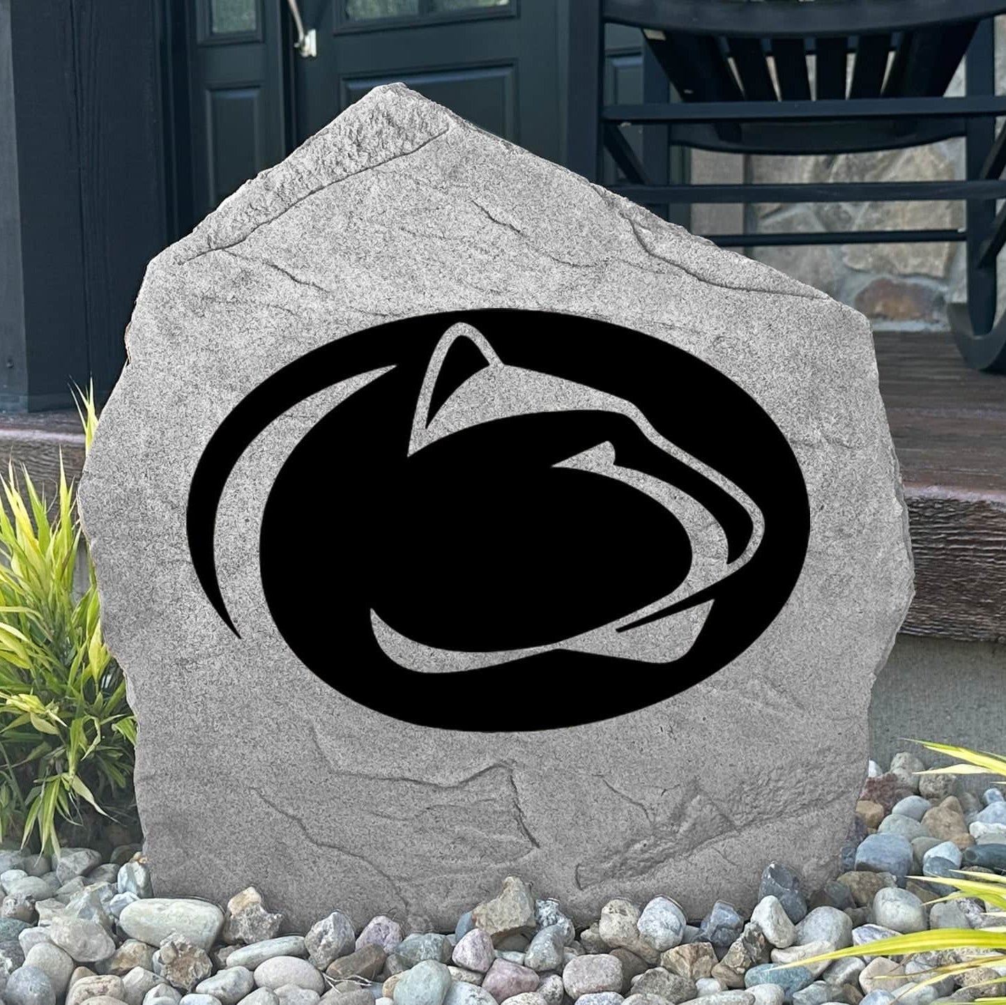 Celebrate your favorite college team with a Penn State University Logo Stone showcasing officially licensed Nittany Lions artwork. Perfect for flower beds, outdoor living spaces, porches, and landscaped yards.