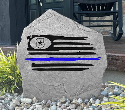 Police Flag Stone