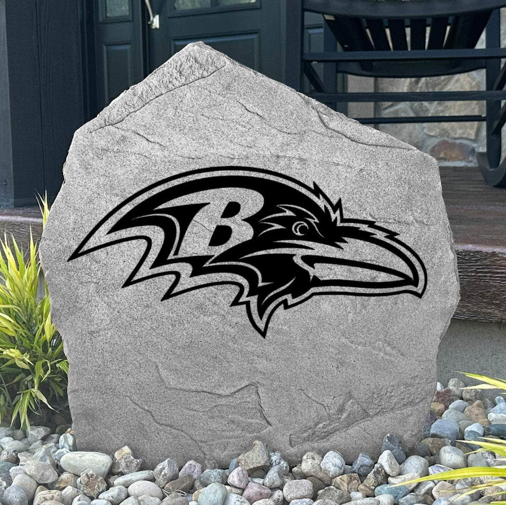 Show your team pride with a handcrafted Baltimore Ravens Logo Stone featuring officially licensed NFL artwork. Designed to complement flower beds, entryways, backyard entertaining spaces, and landscape displays.