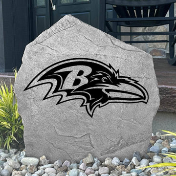 Show your team pride with a handcrafted Baltimore Ravens Logo Stone featuring officially licensed NFL artwork. Designed to complement flower beds, entryways, backyard entertaining spaces, and landscape displays.