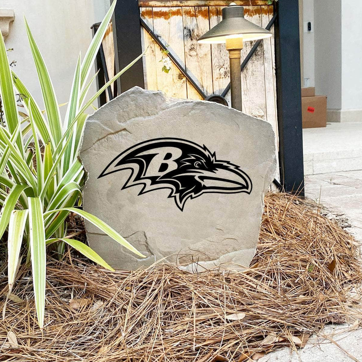Made in the USA, this Baltimore Ravens Logo Stone is precision engraved for exceptional detail and long-lasting outdoor durability. Available in Sandstone and Greystone finishes to complement any landscape.