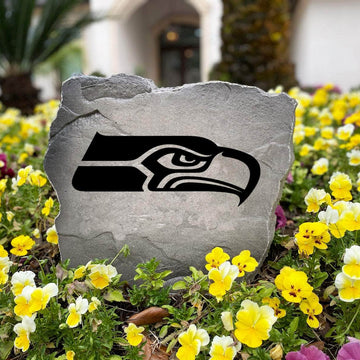 Officially licensed Seattle Seahawks Logo Stone handcrafted in the USA with detailed team engraving and weather-resistant durability. This decorative garden stone enhances outdoor spaces with lasting beauty and NFL team spirit.