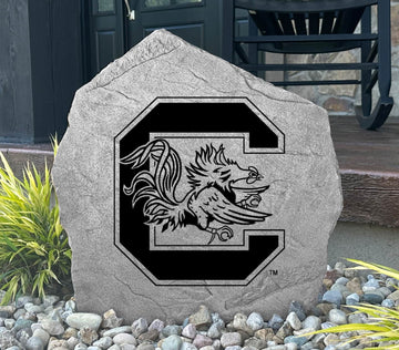 Celebrate your favorite college team with a University of South Carolina Logo Stone showcasing officially licensed Gamecocks artwork. Perfect for flower beds, outdoor living spaces, porches, and landscaped yards.