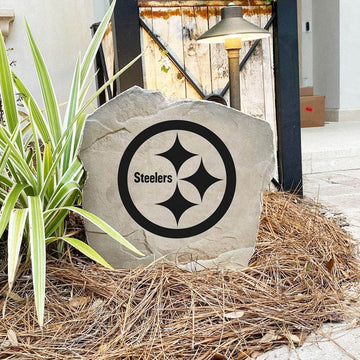 Engraved Pittsburgh Steelers Logo Stone featuring the official Steelers emblem, bringing football pride and timeless style to walkways, landscape beds, patios, and outdoor gathering areas.