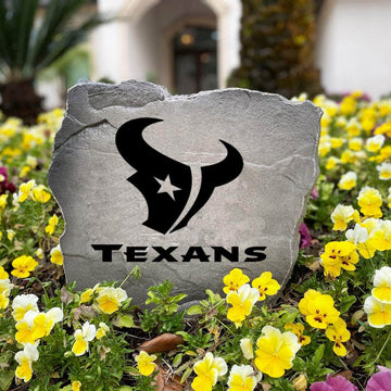 Officially licensed Houston Texans Logo Stone handcrafted in the USA with detailed team engraving and weather-resistant durability. This decorative garden stone enhances outdoor spaces with lasting beauty and NFL team spirit.