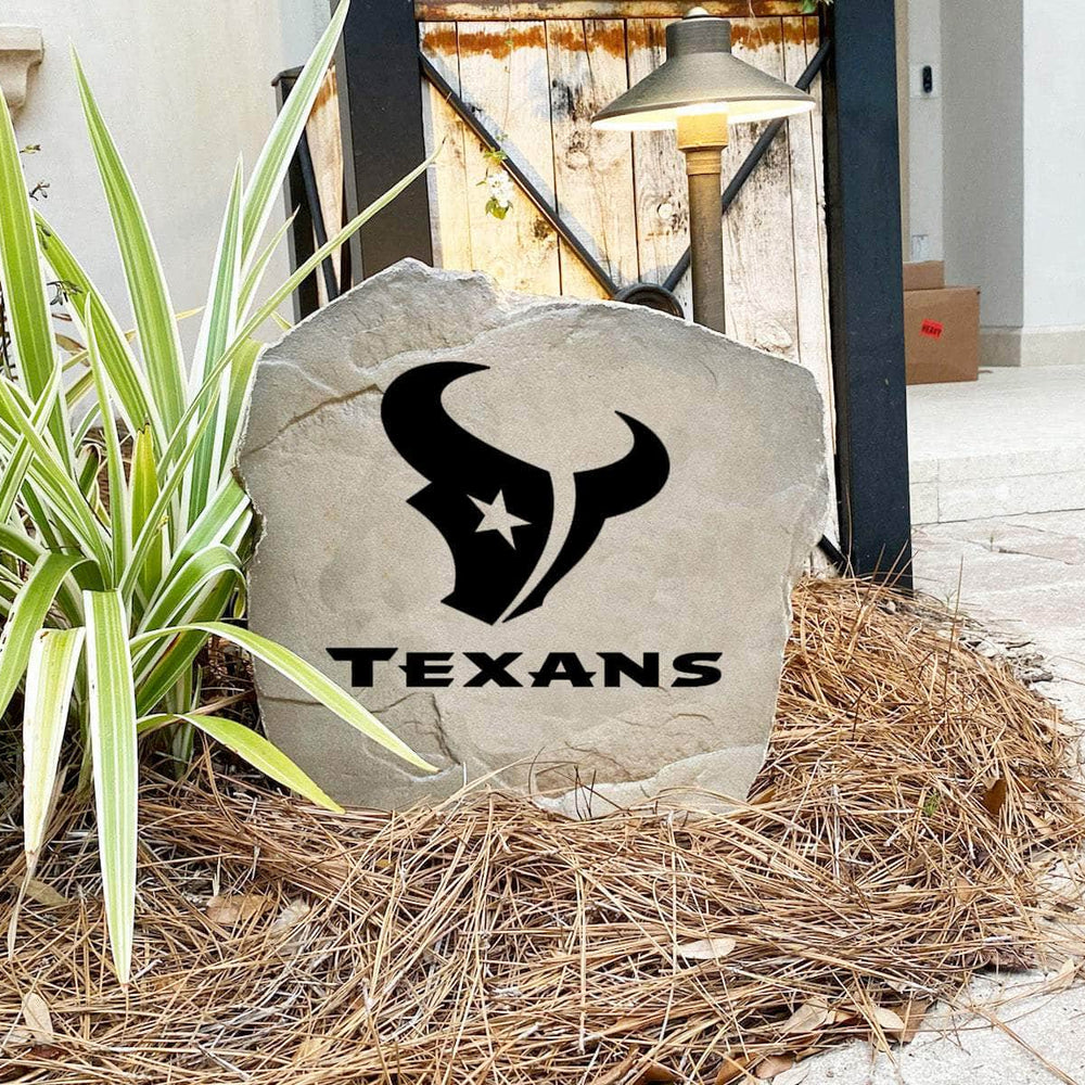 Engraved Houston Texans Logo Stone featuring the official Texans emblem, bringing football pride and timeless style to walkways, landscape beds, patios, and outdoor gathering areas.