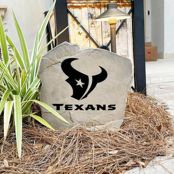 Engraved Houston Texans Logo Stone featuring the official Texans emblem, bringing football pride and timeless style to walkways, landscape beds, patios, and outdoor gathering areas.