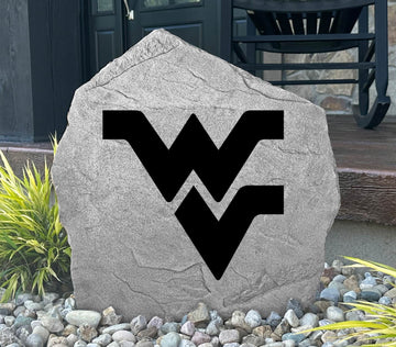 Celebrate your favorite college team with a West Virginia University Logo Stone showcasing officially licensed Mountaineers artwork. Perfect for flower beds, outdoor living spaces, porches, and landscaped yards.