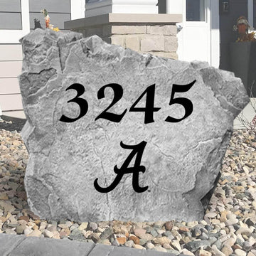 Officially licensed Alabama Crimson Tide address plaque crafted from durable concrete to create an elegant and highly visible front entrance.