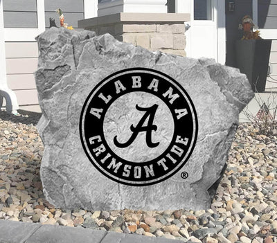 Alabama Crimson Tide logo rock for front yard or garden display