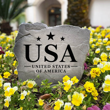 Engraved American Pride Stone crafted with exceptional American craftsmanship and built to withstand the elements. A meaningful gift for veterans, military families, first responders, patriotic homeowners, and anyone proud to call America home.