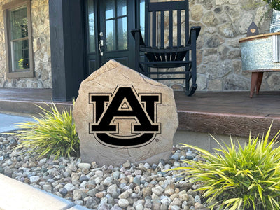 Outdoor Auburn University logo rock for garden and yard