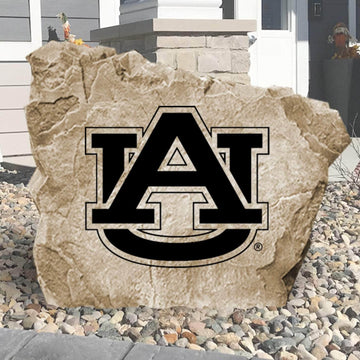 Officially licensed Auburn University logo stone featuring the iconic Tigers emblem as a striking centerpiece for gardens, patios, and landscaped entryways.