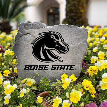 Custom engraved Boise State University Logo Stone featuring the iconic Broncos emblem and premium craftsmanship. Designed for year-round outdoor use, this decorative stone creates a bold statement for Boise State fans, alumni homes, and beautifully landscaped yards.