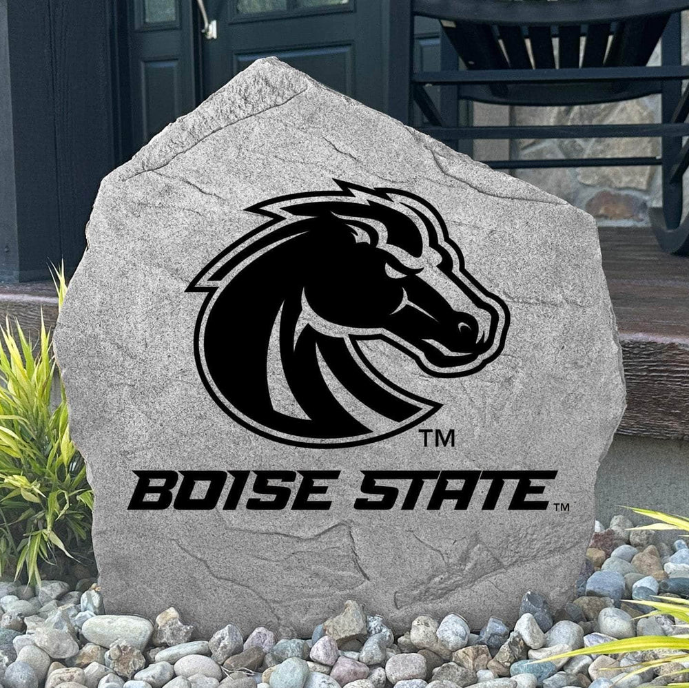 Engraved Boise State University Logo Stone featuring the classic Boise State Broncos emblem, bringing collegiate pride and timeless style to walkways, landscape beds, patios, and outdoor living spaces.