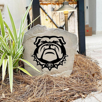 Engraved University of Georgia Bulldog Stone featuring the beloved Georgia Bulldogs mascot, adding collegiate pride and timeless style to walkways, landscape beds, and outdoor living spaces.