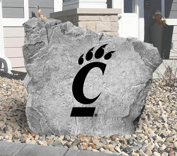 Celebrate your favorite college team with a University of Cincinnati Logo Stone showcasing officially licensed Bearcats artwork. Perfect for flower beds, outdoor living spaces, porches, and landscaped yards.