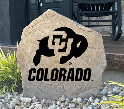 University of Colorado stone featuring bold Buffaloes logo