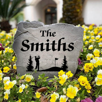Handcrafted engraved Golf Name monument showcasing your family name with premium craftsmanship inspired by the timeless tradition of golf.