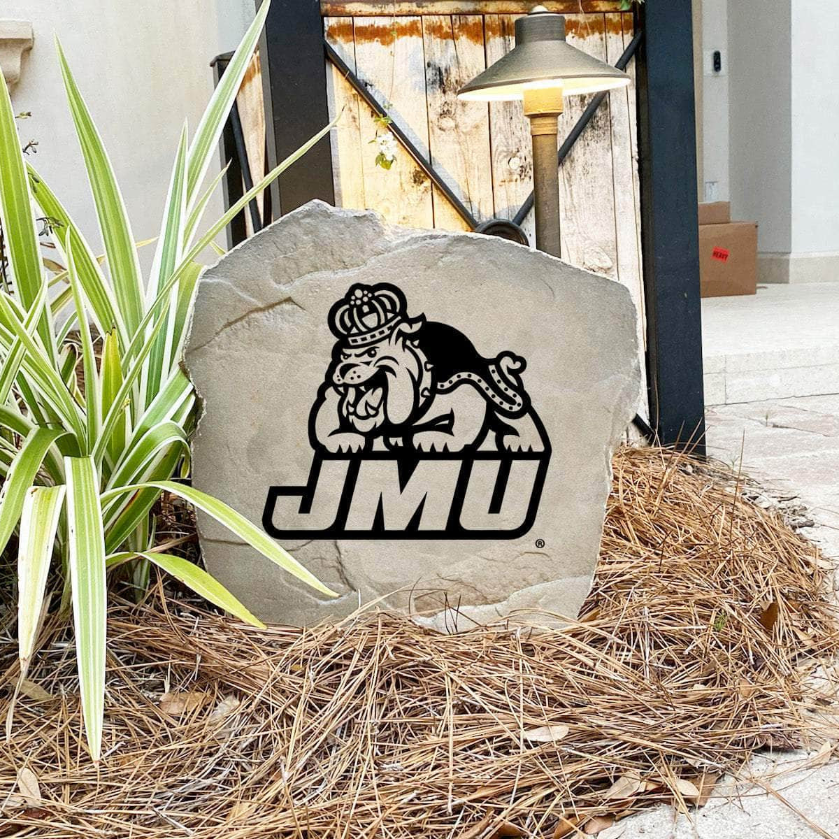 Handcrafted in the USA, this James Madison University Logo Stone features deep precision engraving and weather-resistant construction. Available in Sandstone and Greystone finishes for lasting outdoor beauty.