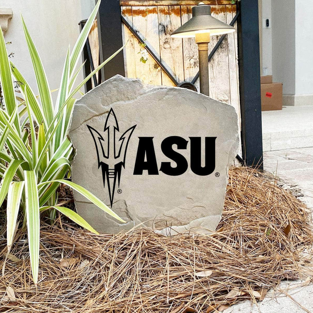 Handcrafted in the USA, this Arizona State University Logo Stone features deep precision engraving and weather-resistant construction. Available in Sandstone and Greystone finishes for lasting outdoor beauty.