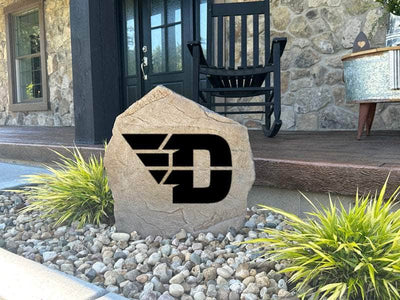 Custom outdoor Dayton logo stone sign for personalized home or yard decor.