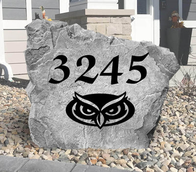 Personalized FAU address rock with custom house number