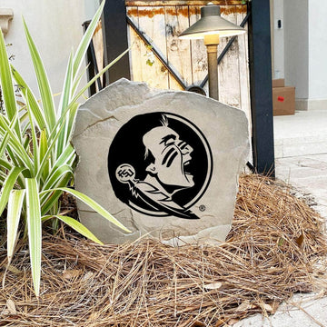 Florida State University outdoor logo marker designed to celebrate Seminoles tradition while enhancing flower beds, walkways, front yards, and backyard gathering spaces.