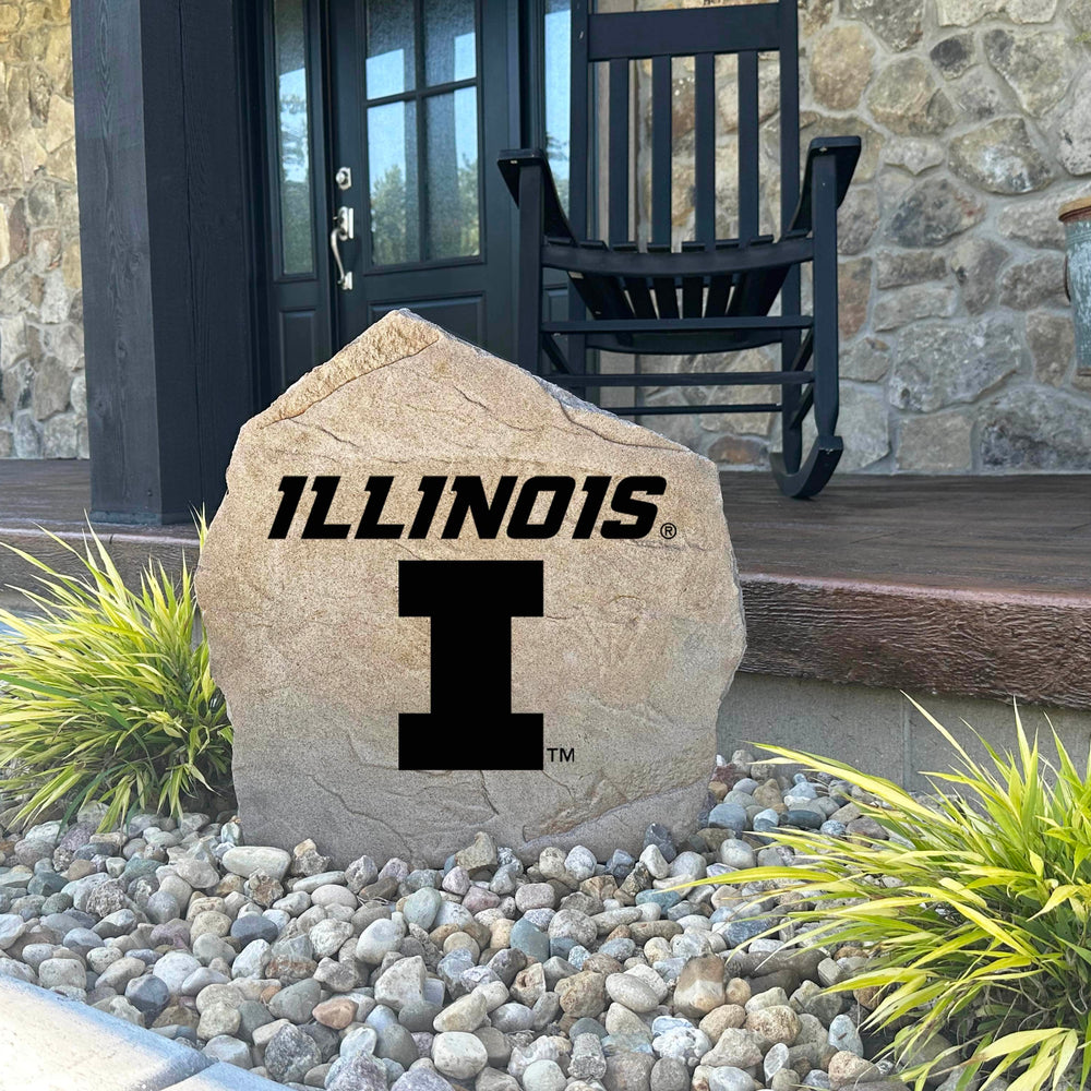 Premium Fighting Illini outdoor logo monument built to withstand the elements while showcasing your passion for the University of Illinois.