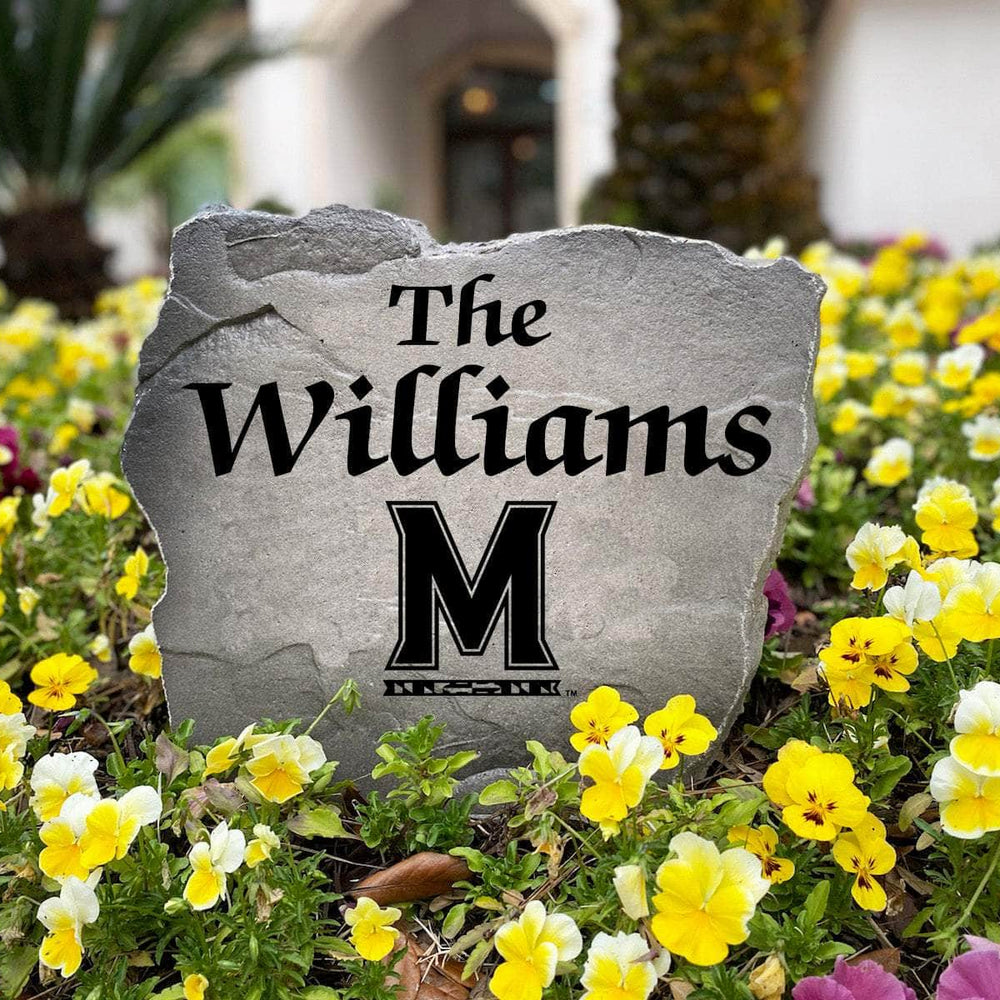 Elegant University of Maryland personalized landscape monument celebrating your family name with a timeless Terrapins-themed design built to endure the elements.