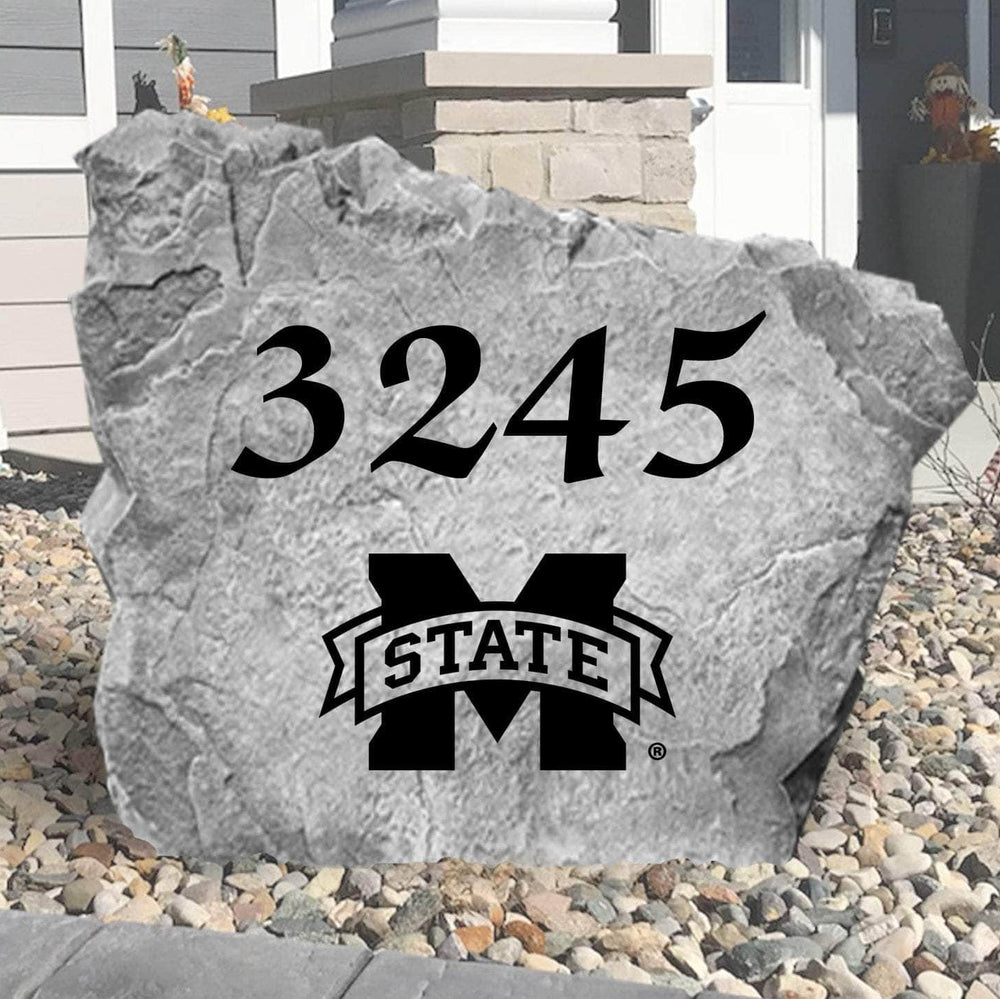 Officially licensed Mississippi State Bulldogs address plaque crafted from durable concrete, combining elegant home identification with lasting school pride.