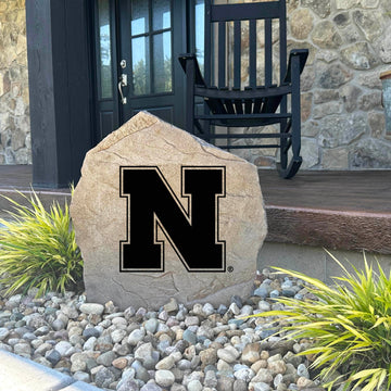 Collegiate Nebraska logo lawn décor made for passionate Cornhuskers supporters who want a permanent and weather-resistant landscape feature.
