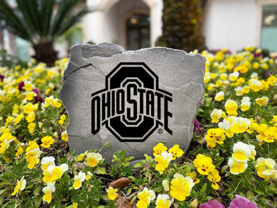 Ohio State logo stone for landscaping or garden
